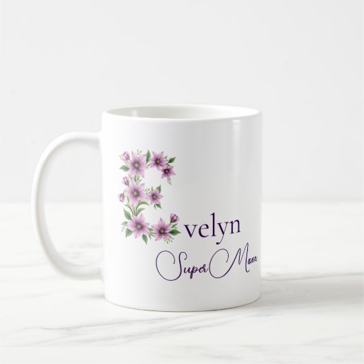 Personalisiert SuperMom Kaffeetasse (Links)