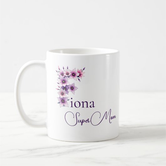 Personalisiert SuperMom Kaffeetasse (Links)