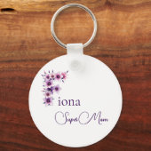 Personalisiert SuperMom Schlüsselanhänger (Vorderseite)