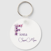 Personalisiert SuperMom Schlüsselanhänger (Rückseite)