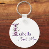 Personalisiert SuperMom Schlüsselanhänger (Vorderseite)