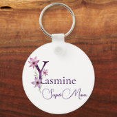 Personalisiert SuperMom Schlüsselanhänger (Vorderseite)