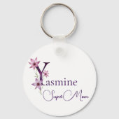 Personalisiert SuperMom Schlüsselanhänger (Rückseite)