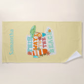 Personalisiert Surfbrett Umbrett Sommer Beach Hand Strandtuch (Vorderseite)