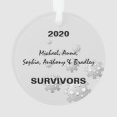 Personalisiert Survivor 2020 Covid Weihnachtsbaum Ornament (Rückseite)