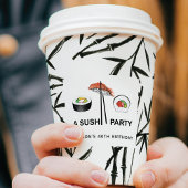 Personalisiert Sushi Birthday Party Moderne Pappbecher