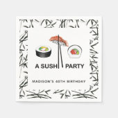 Personalisiert Sushi Birthday Serviette (Vorderseite)