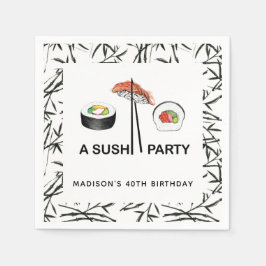 Personalisiert Sushi Birthday Serviette