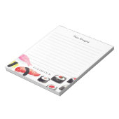 Personalisiert | Sushi-Einkaufsliste Notizblock (Rotiert)