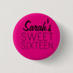 Personalisiert Sweet 16 Button<br><div class="desc">Personalisiert Sweet 16 Button Gefallen</div>