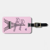 Personalisiert Sweet 16 Eiffelturm Gepäckmarke Gepäckanhänger (Vorderseite horizontal)