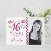 Personalisiert Sweet 16 Einladungen zur Geburtstag (Stehend Vorderseite)