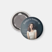 Personalisiert Sweet 16 Foto Magnet (Vorderseite/Rückseite)