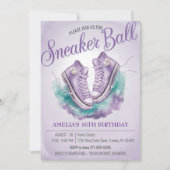 Personalisiert Sweet 16. Geburtstag Sneaker Ball Einladung (Vorderseite)