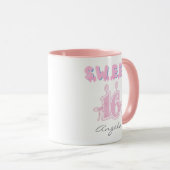 Personalisiert Sweet 16 Geburtstag Tasse (VorderseiteRechts)