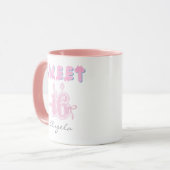Personalisiert Sweet 16 Geburtstag Tasse (Vorderseite Links)