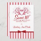 Personalisiert Sweet 16 Geburtstagsparty Einladung (Vorne/Hinten)