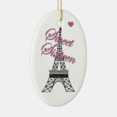 Personalisiert Sweet 16 Paris Eiffelturm Keramik Ornament (Rechts)