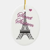 Personalisiert Sweet 16 Paris Eiffelturm Keramik Ornament (Vorne)