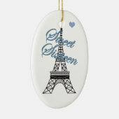 Personalisiert Sweet 16 Paris Eiffelturm Keramikornament (Rechts)