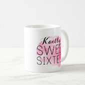 Personalisiert Sweet 16 Tasse mit Aquarell (VorderseiteRechts)