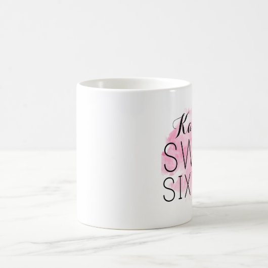 Personalisiert Sweet 16 Tasse mit Aquarell (Mittel)