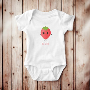 Personalisiert Sweet Kawaii Strawberry Baby Strampler