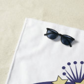 Personalisiert Swimming Club Wappen Niedlich Pengu Strandtuch (Beispiel)