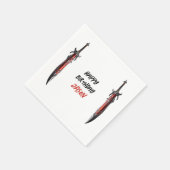 Personalisiert Sword Birthday Party Serviette (Ecke)
