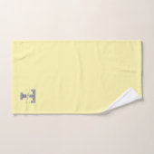 Personalisiert T Erste Silver Monogram Ihr Name B Badhandtuch Set (Handtuch)