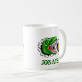 Personalisiert T-Rex Basketball Dinosaurier Kaffeetasse (VorderseiteRechts)