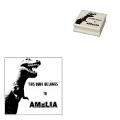 Personalisiert T-Rex - Dieses Buch gehört Gummistempel (Stempel)