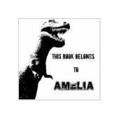 Personalisiert T-Rex - Dieses Buch gehört Gummistempel (Prägung)