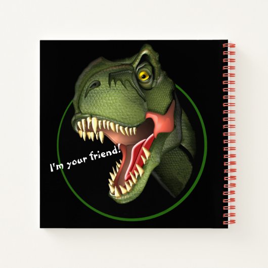 Personalisiert T-Rex Dinosaur Notizblock (Rückseite)