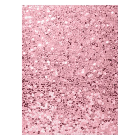 Personalisiert Tableclout Rose Gold Glitzer Tischdecke (Vorderseite)