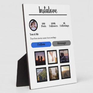 Personalisiert Tabletop Plaque mit Easel Fotoplatte