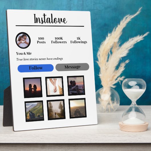 Personalisiert Tabletop Plaque mit Easel Fotoplatte (Seite)