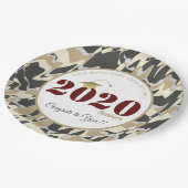 Personalisiert Tan Camouflage Pattern Abschluss Pappteller (Schrägansicht)