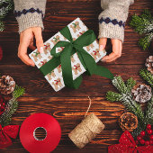 Personalisiert Tan Doodle Dog Royal Blue Geschenkpapier