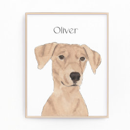 Personalisiert Tan German Pinscher Art Fotodruck