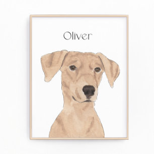 Personalisiert Tan German Pinscher Art Fotodruck