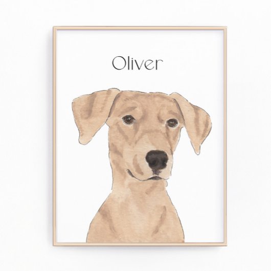 Personalisiert Tan German Pinscher Art Fotodruck