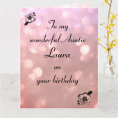 Personalisiert Tante Geburtstag Karte (Gelbe Blume)