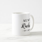 Personalisiert Tante Monogram-Tasse Kaffeetasse (VorderseiteRechts)
