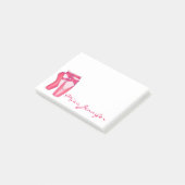 Personalisiert Tanz Pink Ballet Zehenschuhe Lehrer Post-it Klebezettel (angewinkelt)