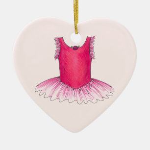 Personalisiert Tanzlehrer Pink Ballet Tutu Keramik Ornament