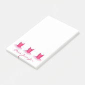 Personalisiert Tanzlehrer Pink Ballett Tutu Tänzer Post-it Klebezettel (angewinkelt)