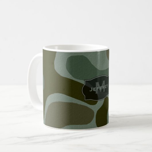 Personalisiert: Tarnungs-Tasse Kaffeetasse (Vorderseite Links)