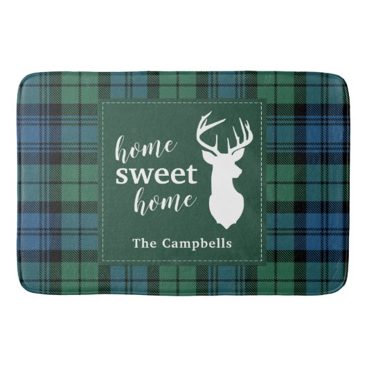 Personalisiert Tartan Christmas Clan Campbell Kari Badematte (Vorderseite)