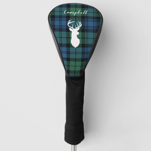 Personalisiert Tartan Christmas Clan Campbell Kari Golf Headcover (Vorderseite)